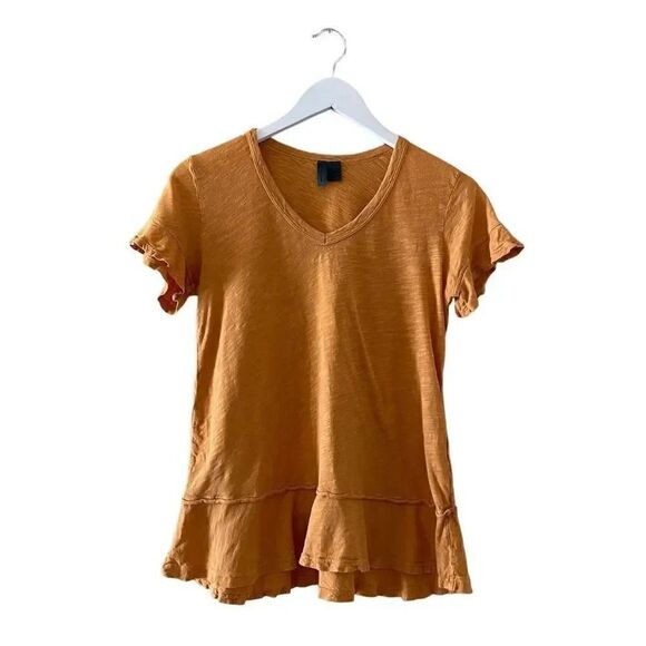 Next Level Women’s Mustard Graphic Cotton Soft Short Sleeves T-Shirt SZ S #1071 - Picture 1 of 12